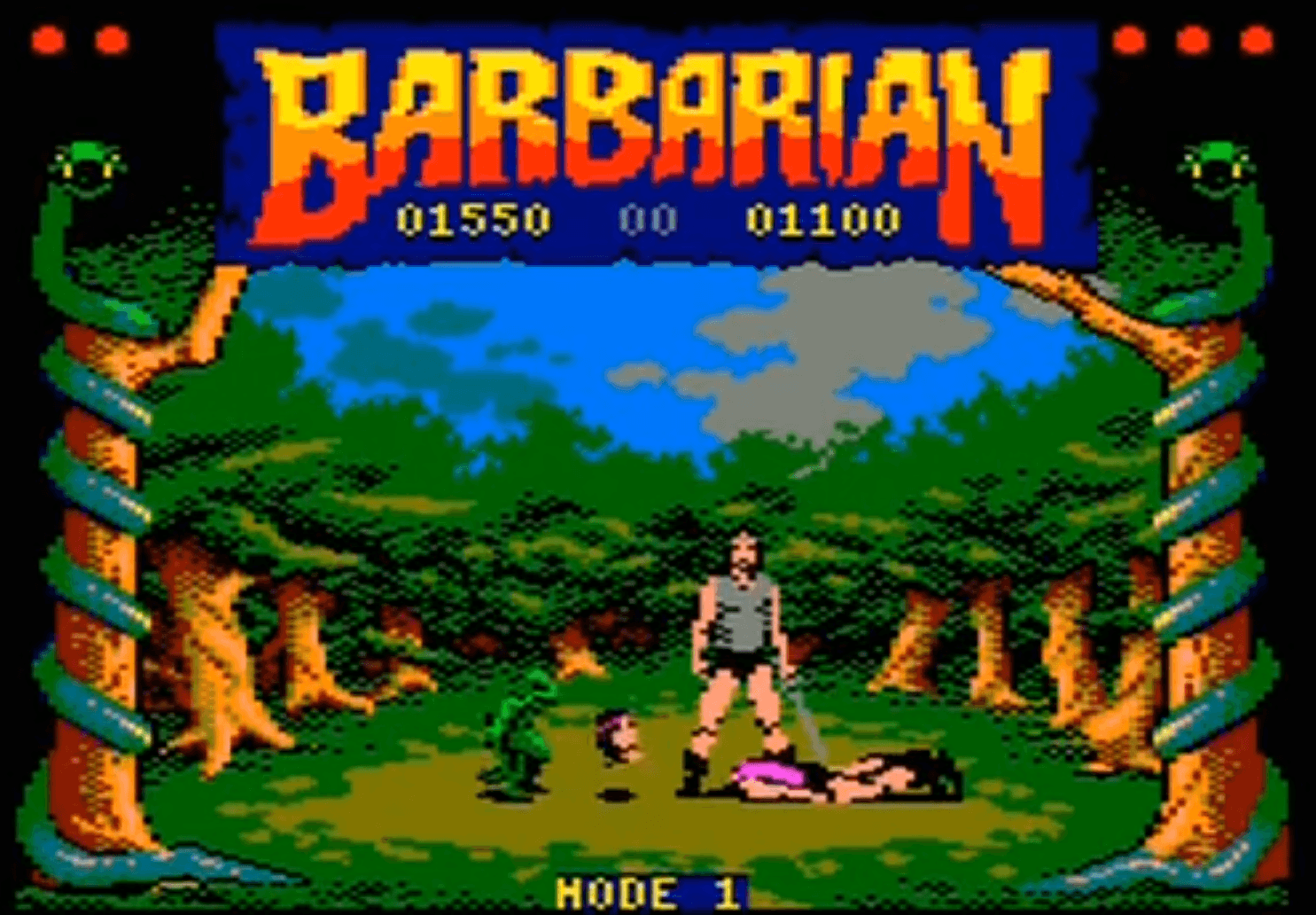 Amstrad Barbarian game